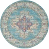 Nourison Home Passion PSN03 Light Blue 5 ft. Round Area Rug