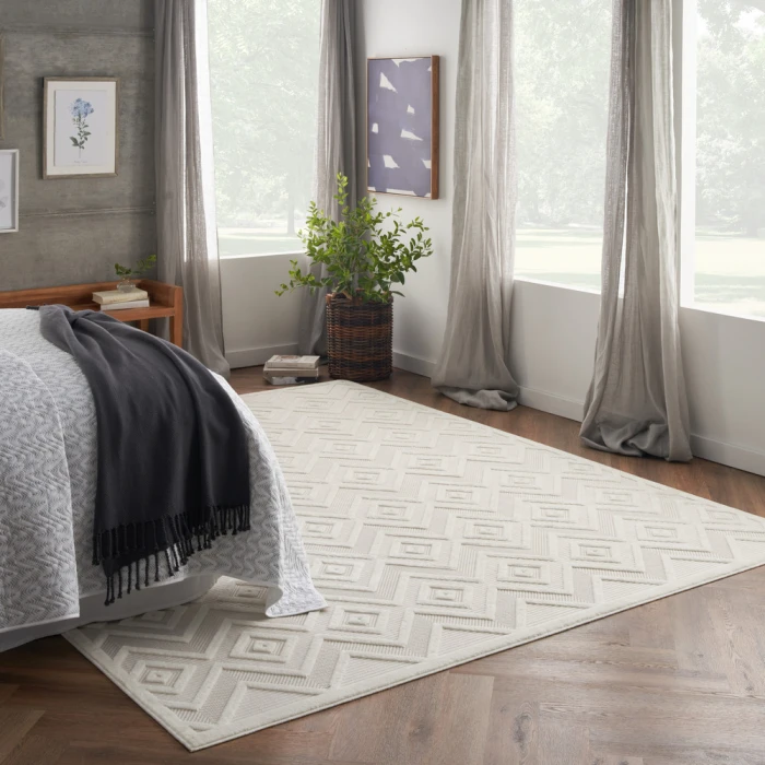 Nourison Versatile Area Rug NRV01 Ivory/White