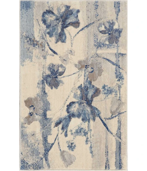 Nourison Somerset Area Rug ST18-Ivory/Blue