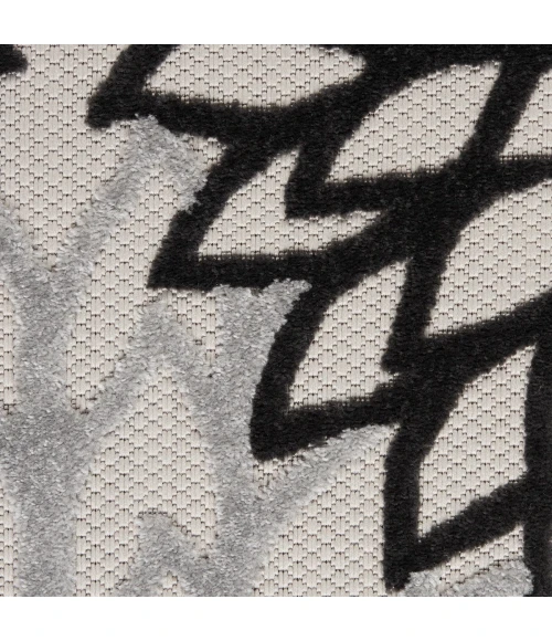 Nourison Aloha Area Rug ALH05 Black White 12' x 15'