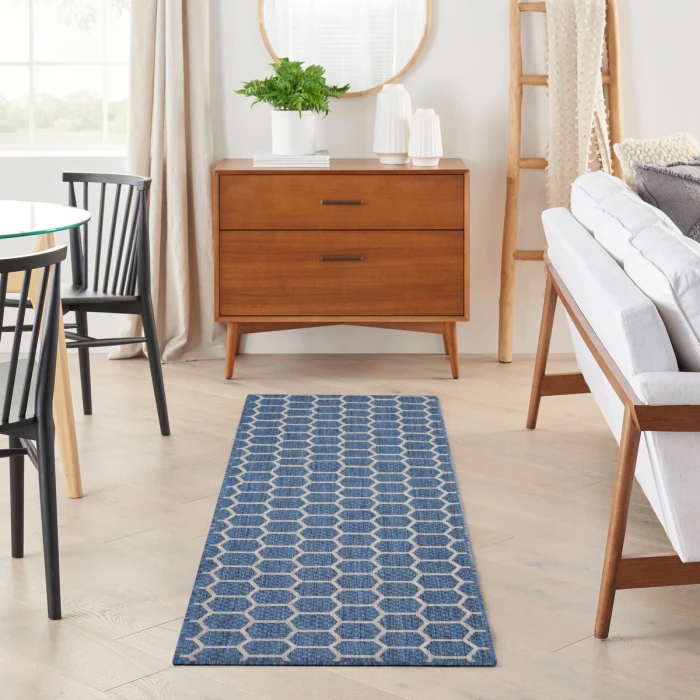 Nourison Twist Reversible Blue TWS01 6 ft. Rect. Rug