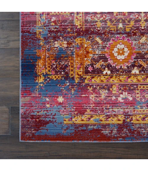 Nourison Vintage Kashan Area Rug VKA03-Red/Multicolor