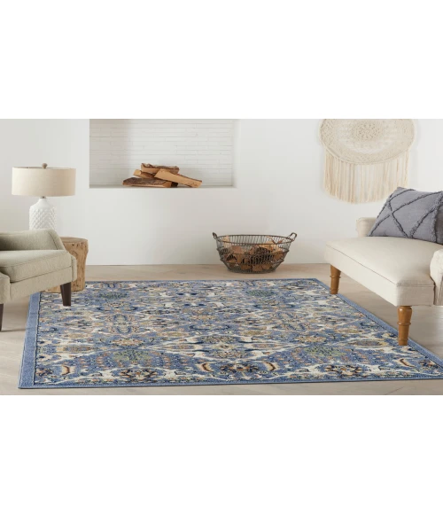 Nourison Allur Light Blue ALR03 4 ft. X 6 ft. Rectangle Rug