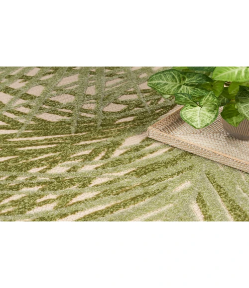 Nourison Aloha Ivory Green ALH41 5 ft. 3 in. X 7 ft. 5 in. Rectangle Rug