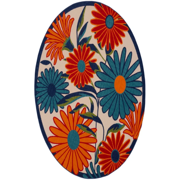 Nourison Aloha Multicolor ALH33 4 ft. Round Rug