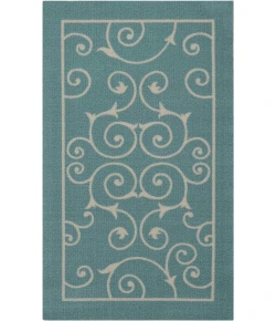 Nourison Home & Garden RS019 Light Blue 2 ft. 3 in. X 3 ft. 9 in. Area Rug