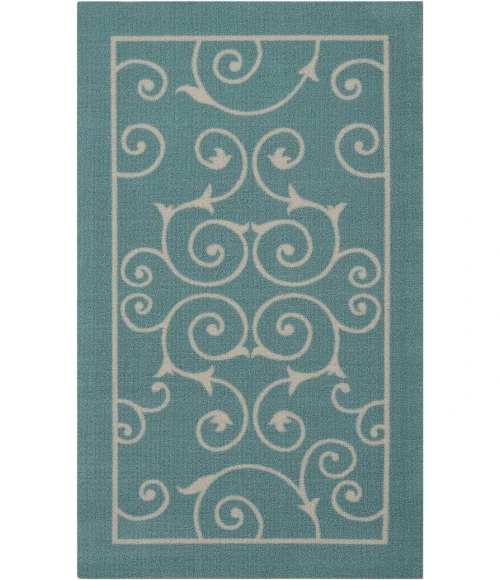Nourison Home & Garden Area Rug RS019-Light Blue