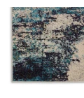 Nourison Celestial Area Rug CES02-Ivory/Teal Blue