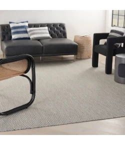 Nourison Home Courtyard COU01 Ivory Charcoal 9 ft. X 12 ft. Area Rug