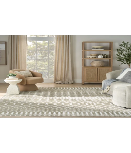 Nourison Astra Machine Washable Sage ASW10 6 ft. 7 in. X 9 ft. Rectangle Rug