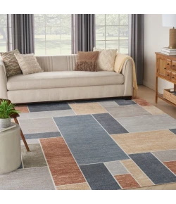 Nourison Home Astra Machine Washable ASW09 Multicolor 9 ft. X 12 ft. Area Rug