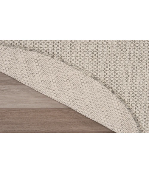 Nourison Courtyard Ivory Silver COU01 6 ft. X 9 ft. Oval Rug