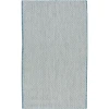 Nourison Home Courtyard COU01 Ivory Aqua 2 ft. X 6 ft. Area Rug