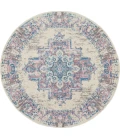 Nourison Grafix Round Area Rug GRF14-Ivory/Pink