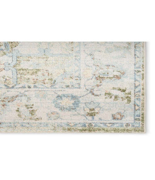 Nourison Astra Machine Washable Blue Green ASW12 6 ft. 7 in. X 9 ft. Rectangle Rug