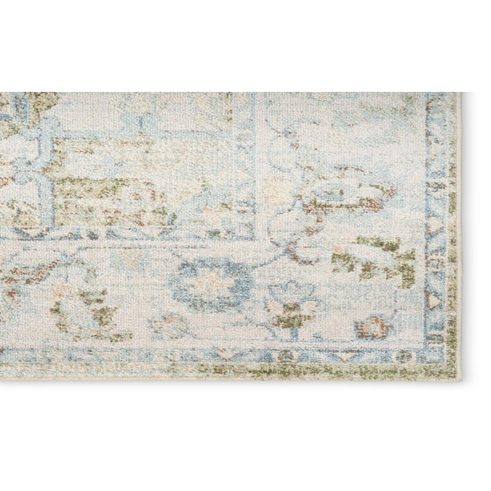 Nourison Astra Machine Washable Blue Green ASW12 6 ft. 7 in. X 9 ft. Rectangle Rug