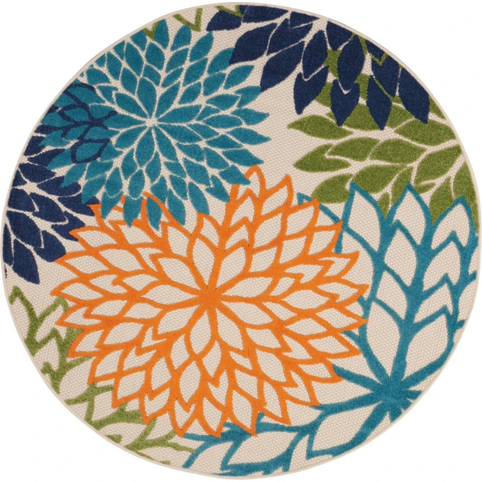 Nourison Aloha Round Area Rug ALH05-Multicolor