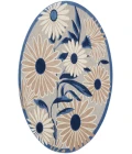 Nourison Aloha Blue Grey ALH33 7’10” Round Rug
