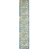 Nourison Home Aloha ALH21 Ivory Blue 2 ft. 3 in. X 10 ft. Area Rug