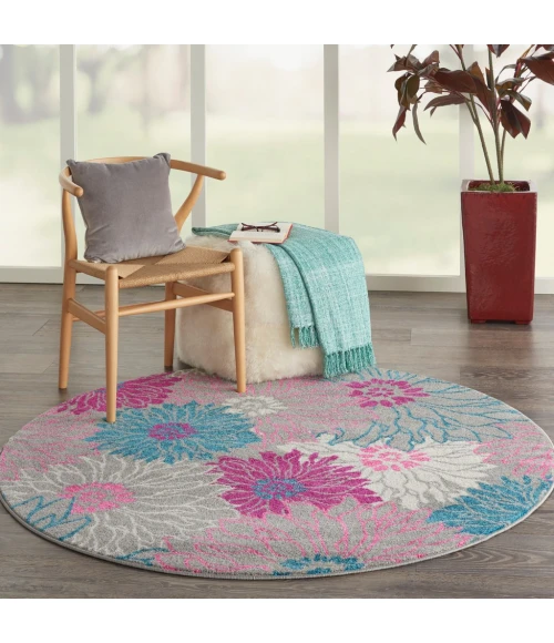 Nourison Passion Round Area Rug PSN17-Grey