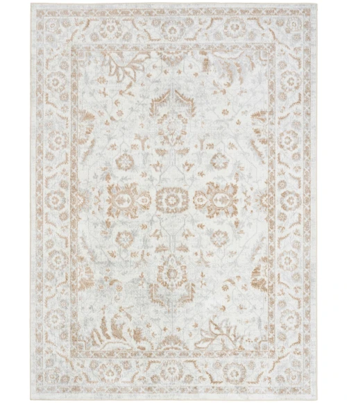Nourison Astra Machine Washable Grey ASW20 6 ft. 7 in. X 9 ft. Rect. Rug
