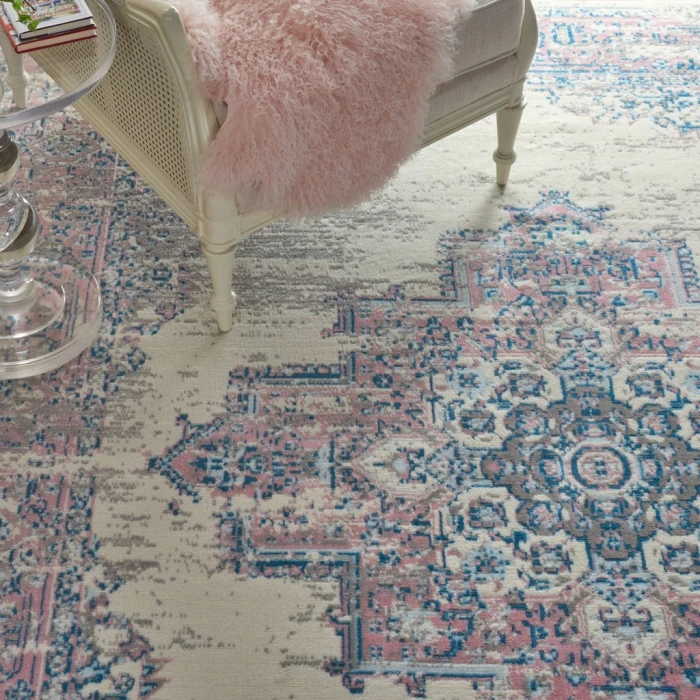 Nourison Grafix Area Rug GRF14-Ivory/Pink