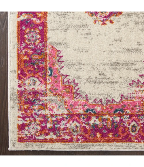 Nourison Passion Area Rug PSN03 Ivory/Fuchsia 10' x 14'