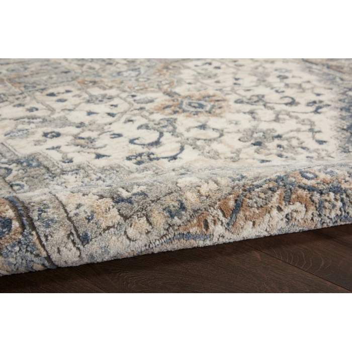 Nourison Quarry Ivory Grey QUA05 4 ft. X Round Rug