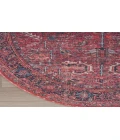 Nicole Curtis Machine Washable Series 1 Brick SR102 7 ft. 10 in. Round Rug