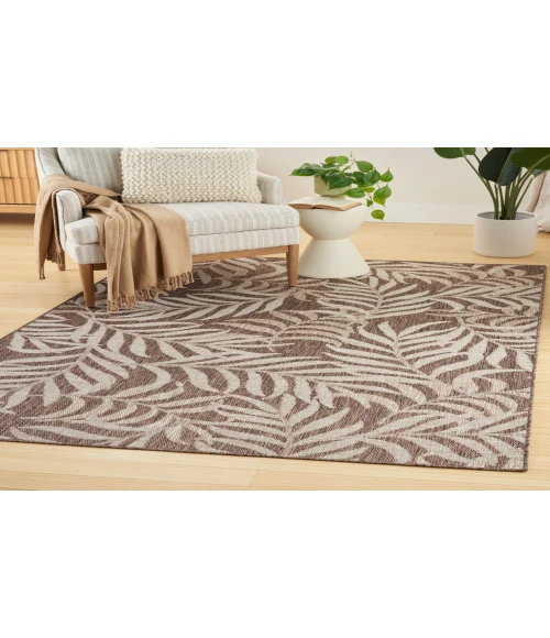 Nourison Garden Oasis Mocha GOA01 6 ft. X 9 ft. Rectangle Rug