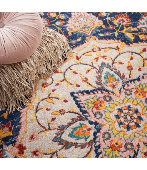Nourison Passion Area Rug PSN22 Navy Multicolor
