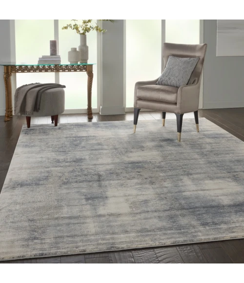 Nourison Rustic Textures Area Rug RUS02-Blue/Ivory