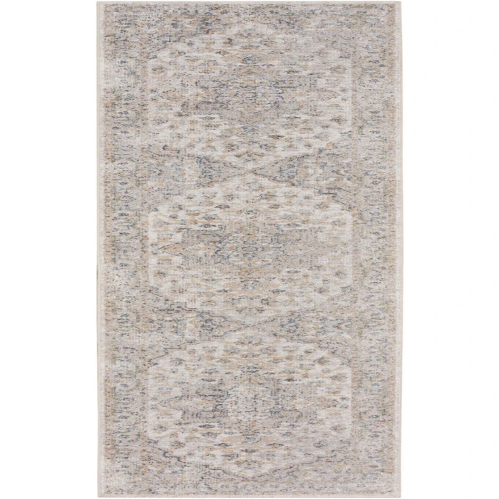 Nourison Astra Machine Washable Silver Grey ASW12 2 ft. X 6 ft. Rectangle Rug