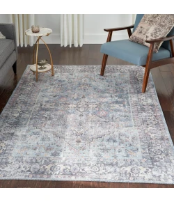Nourison Home New Concept Washables SR104 Light Grey Blue 5 ft. 3 in. X 7 ft. 3 in. Area Rug