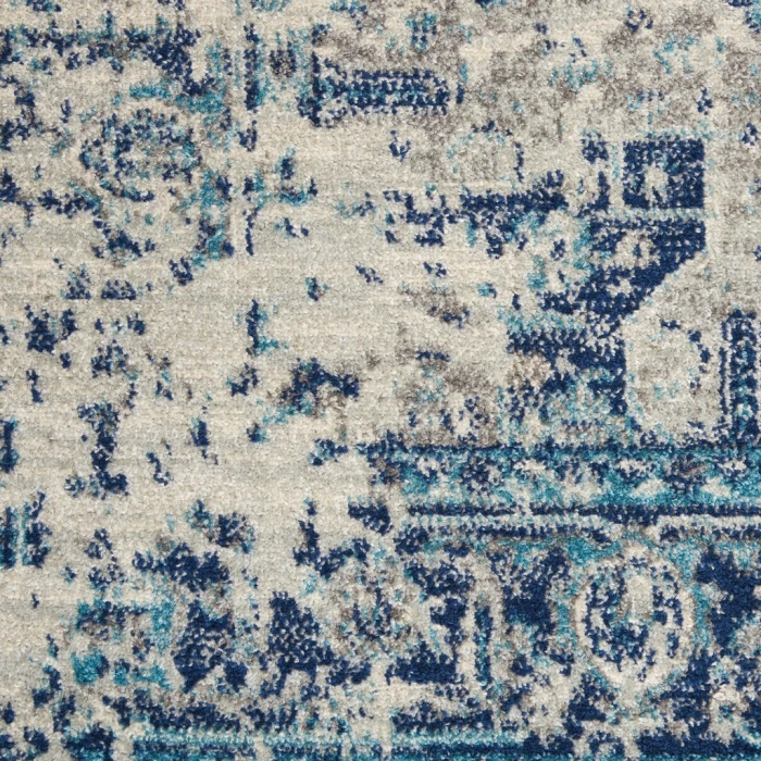 Nourison Tranquil Area Rug TRA06-Ivory/Light Blue