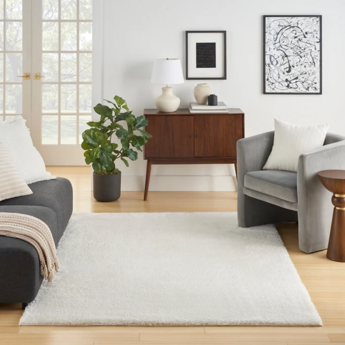 Nourison Pacific Shag Area Rug PCS01 Ivory