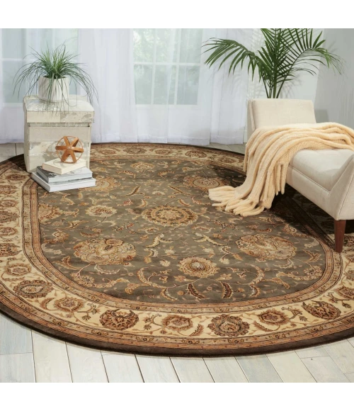 Nourison Home Nourison 2000 Slate 2206 7ft.6in. x 9ft.6in. Oval Oval Rug