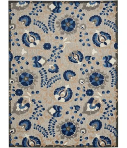 Nourison Home Aloha ALH17 Natural Blue 7 ft. 10 in. X 10 ft. 6 in. Area Rug