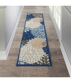 Nourison Home Aloha ALH05 Blue Multicolor 2 ft. 3 in. X 8 ft. Area Rug