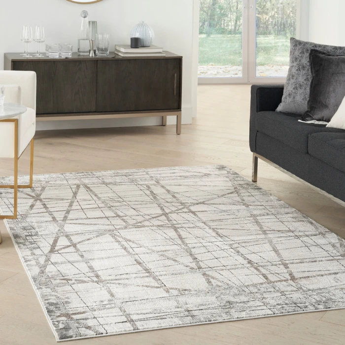 Nourison Desire Area Rug DSR03 Grey Silver