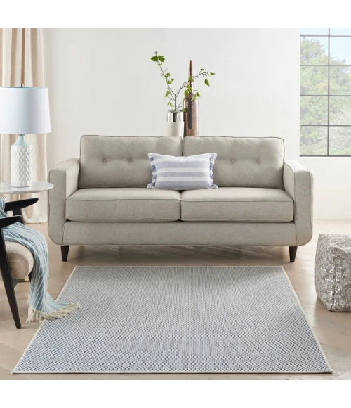 Nourison Courtyard Area Rug COU01-Ivory Blue