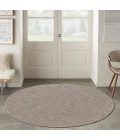 Nourison Washable Solutions Grey/Mocha WSL01 8 ft. X Round Rug