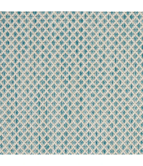 Nourison Courtyard Area Rug COU01-Ivory Aqua