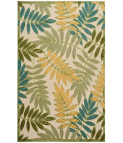 Nourison Home Aloha ALH18 Green Multicolor 5 ft. 3 in. X 7 ft. 5 in. Area Rug