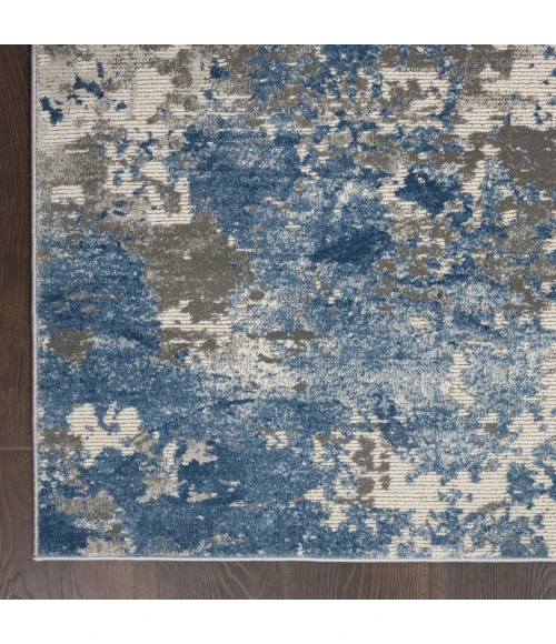 Nourison Rustic Textures Area Rug RUS08-Grey/Blue