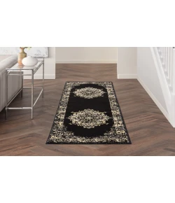 Nourison Home Grafix GRF14 Black 2 ft. X 6 ft. Area Rug