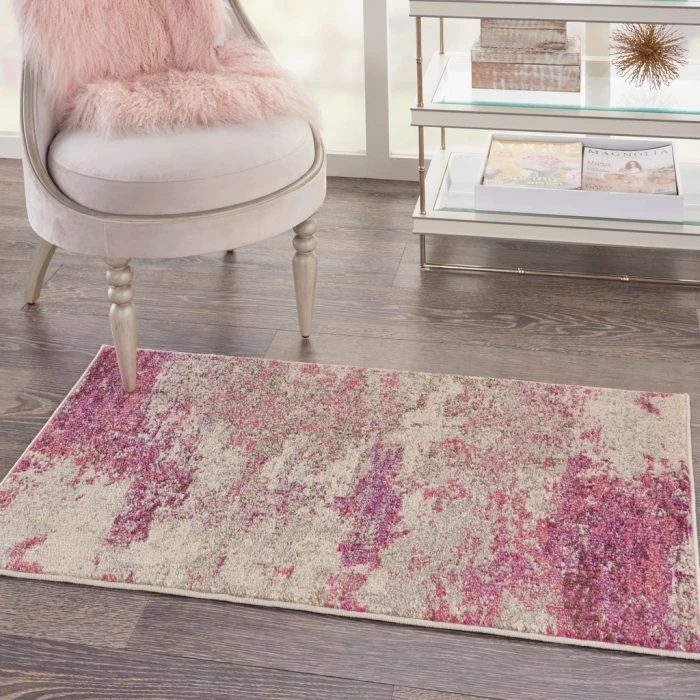 Nourison Celestial Area Rug CES02-Ivory/Pink