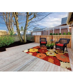 Nourison Home & Garden RS021 Black 10 ft. X 13 ft. Area Rug