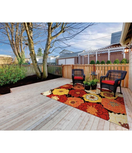 Nourison Home & Garden Area Rug RS021 Black 10' x 13'