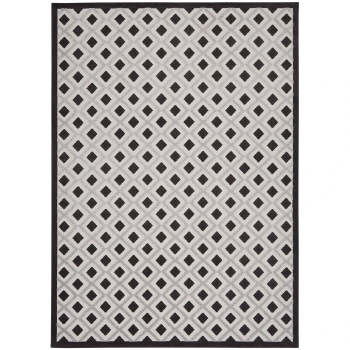 Nourison Aloha Indoor/Outdoor Area Rug ALH26-Black White